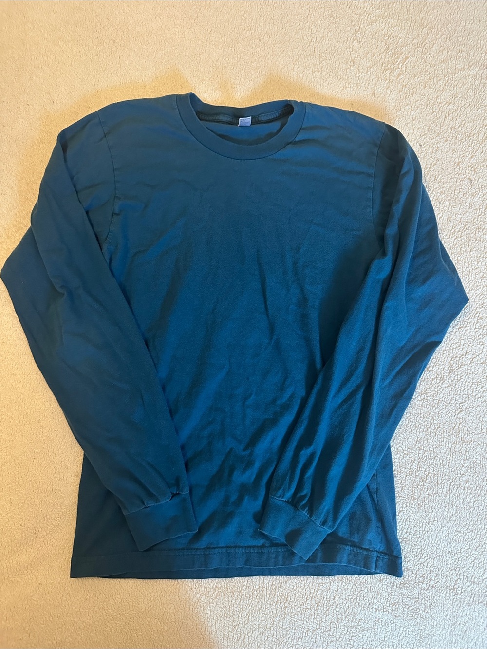 American Apparel Classic Men's Long-Sleeve Crewneck Shirt - Teal